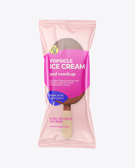 Chocolate Popsicle Ice Cream Mockup
