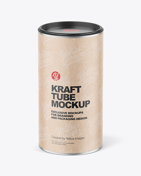 Kraft Paper Tube with Plastic Cap Mockup