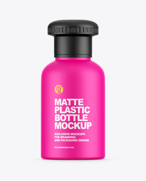 Matte Plastic Bottle Mockup