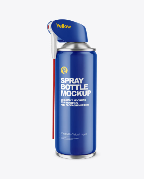Glossy Spray Can Mockup