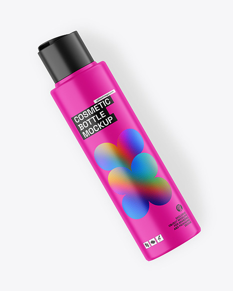 Matte Plastic Cosmetic Bottle Mockup