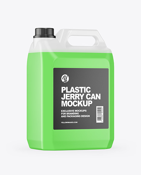 Transparent Plastic Jerrycan Mockup