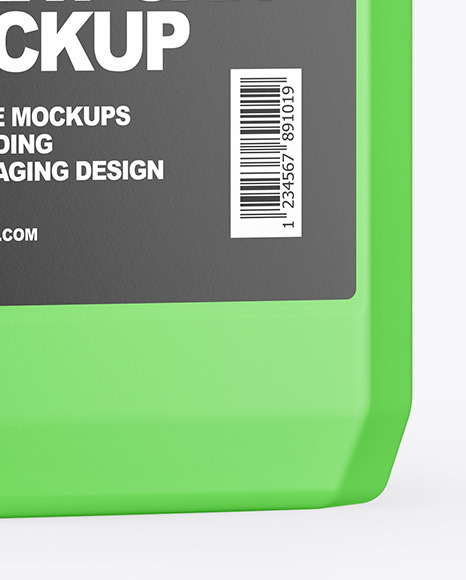 Transparent Plastic Jerrycan Mockup