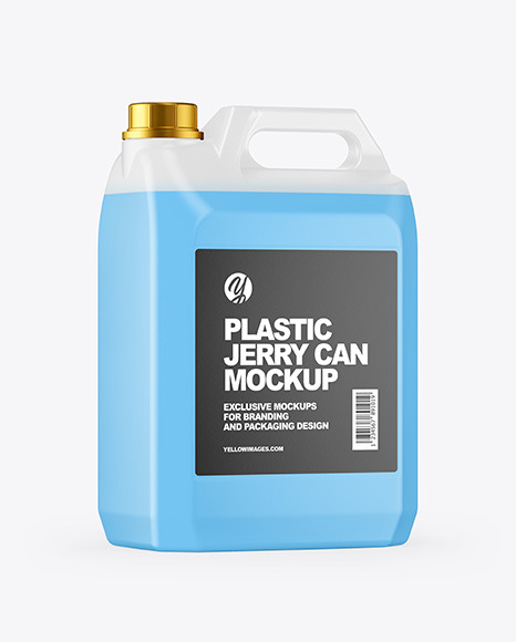 Transparent Plastic Jerrycan Mockup