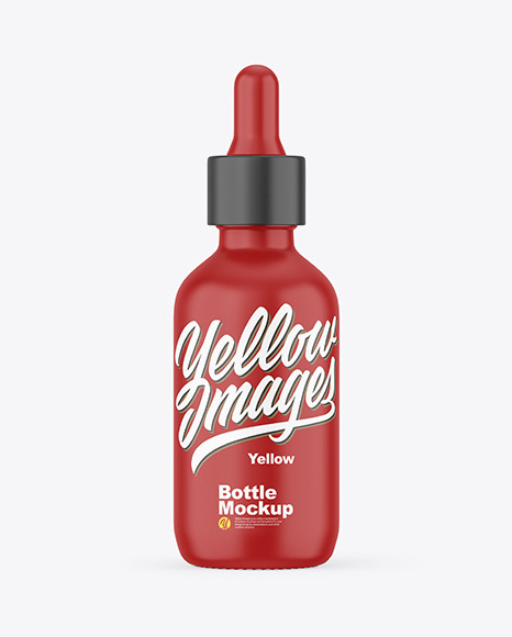 Matte Dropper Bottle Mockup
