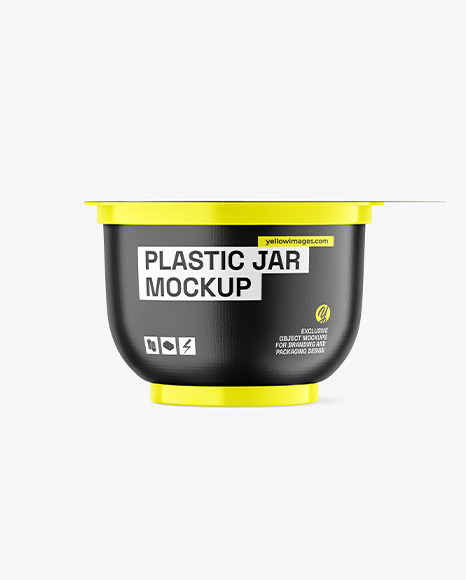 Glossy Plastic Jar Mockup
