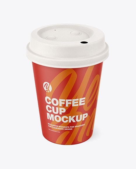 Coffee Cup with Biodegradable Lid Mockup