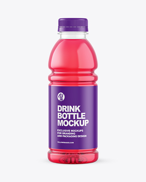 Clear PET Bottle With Soft Drink Mockup