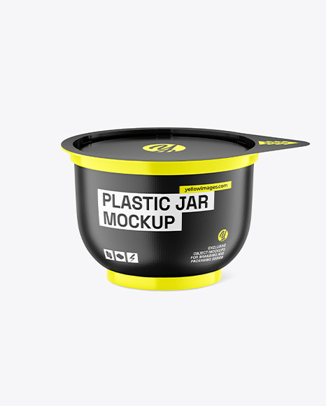 Glossy Plastic Jar Mockup