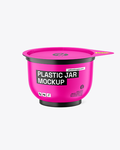 Matte Plastic Jar Mockup