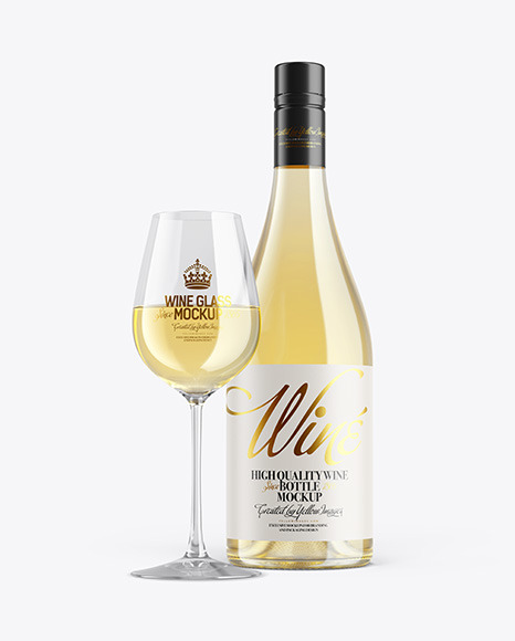 Wine Bottle With Glass