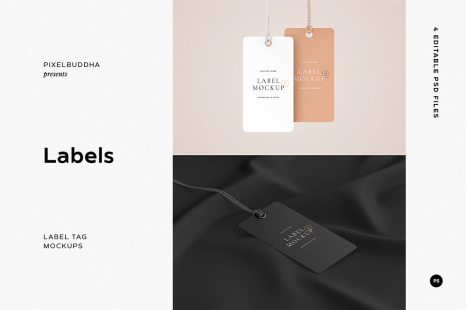 Label Tag Mockup Scenes