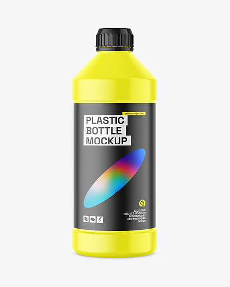 Glossy Plastic Bottle Mockup