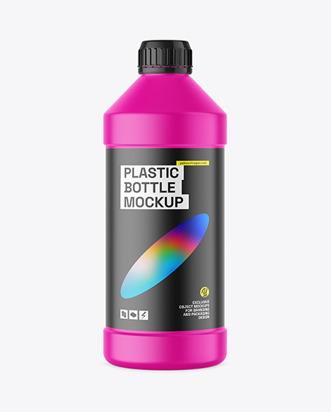 Matte Plastic Bottle Mockup