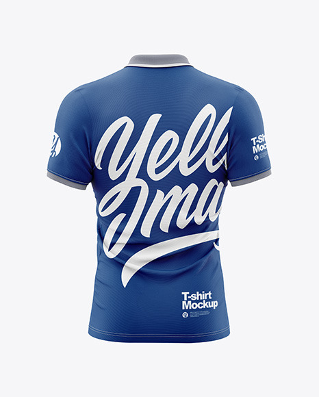 Men&#039;s Polo T-Shirt Mockup - Back View