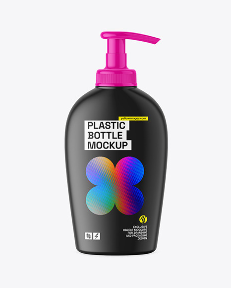 Matte Bottle with Pump Mockup