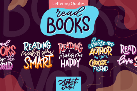 Lettering Quotes about Books