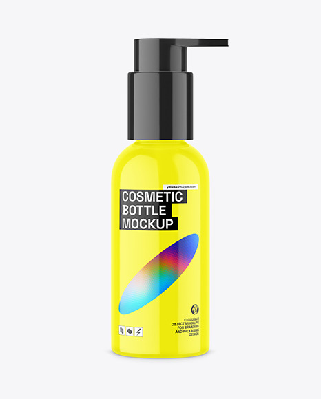 Glossy Pump Bottle Mockup
