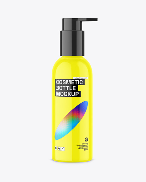 Glossy Pump Bottle Mockup