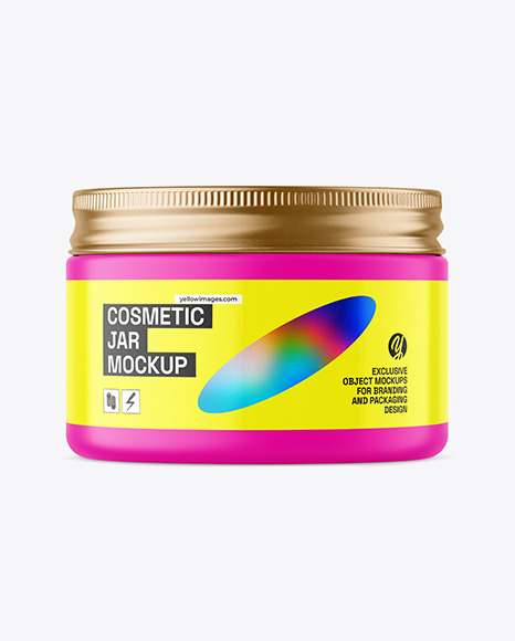 Matte Cosmetic Jar Mockup