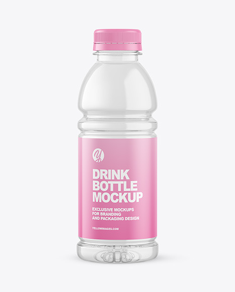 Clear PET Water Bottle Mockup