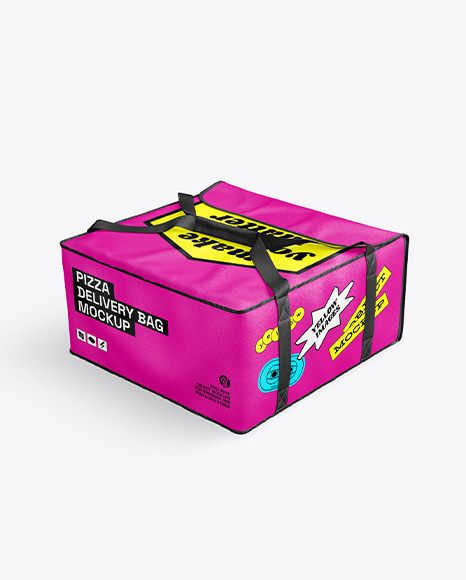 Pizza Delivery Bag Mockup - Back View