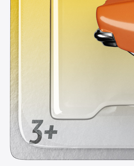 Die-Cast Model Car Blister Package Mockup - Front View
