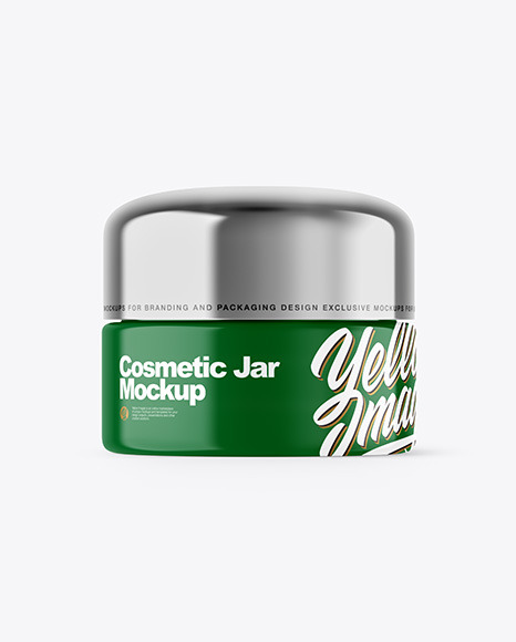 Glossy Cosmetic Jar Mockup