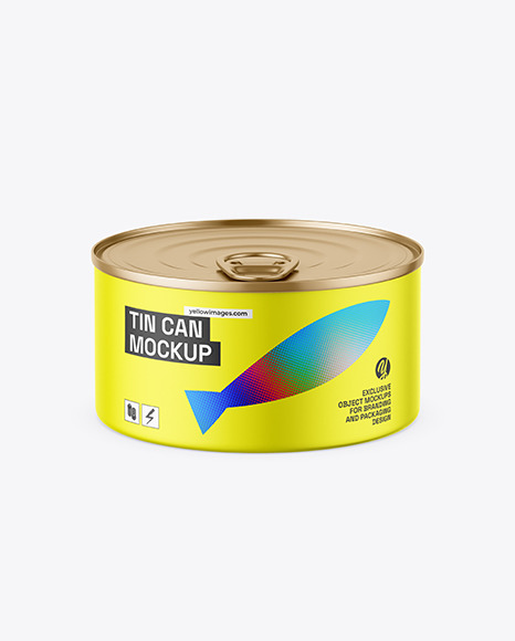 Tin Can w/ Matte Finish Mockup