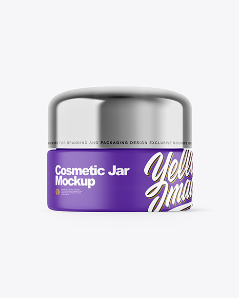 Matte Cosmetic Jar Mockup