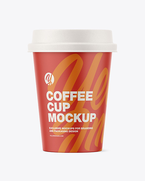 Coffee Cup with Biodegradable Lid Mockup