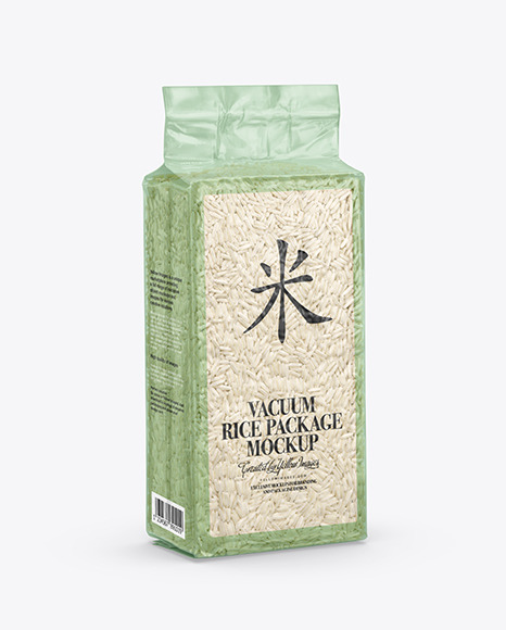 Vacuum Bag with Rice Mockup