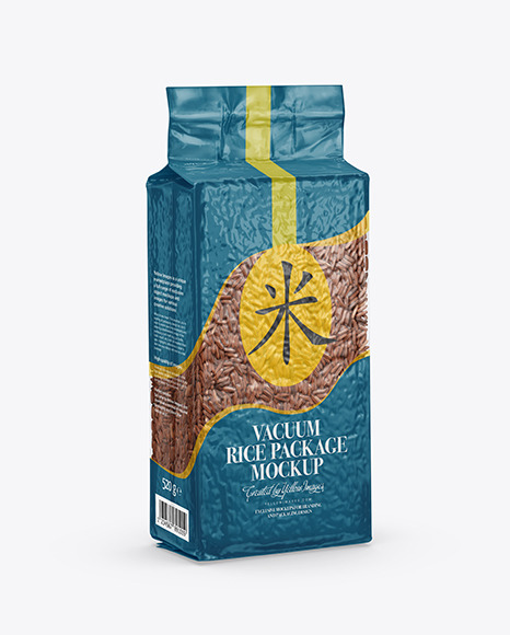 Vacuum Bag with Rice Mockup