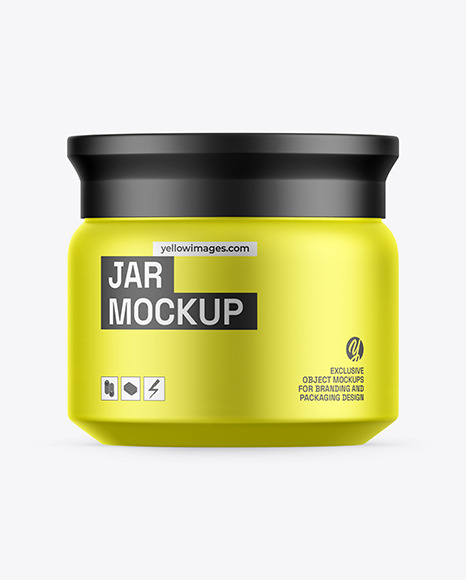 Matte Metallic Cosmetics Jar Mockup