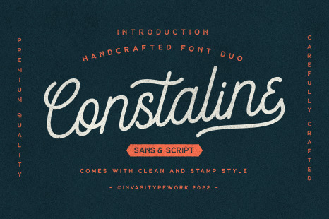 Constaline - Monoline Script &amp; Sans