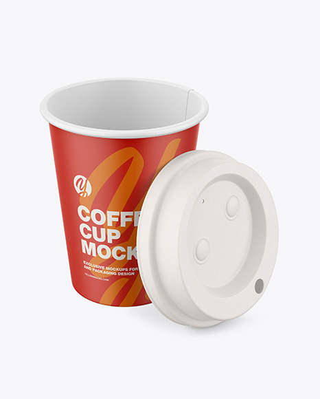 Coffee Cup with Biodegradable Lid Mockup