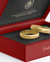 Jewelry Case with Wedding Rings Mockup