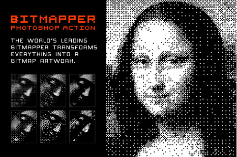 Bitmapper - Convert Image to Bitmap Photoshop Action