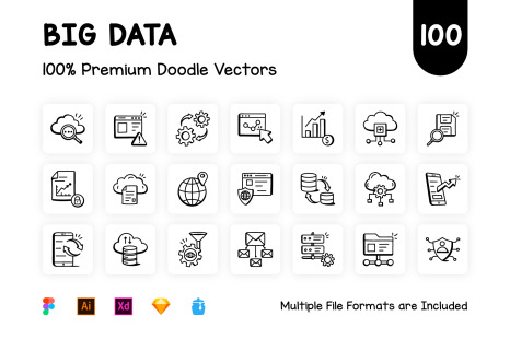 Set of Big Data Icons