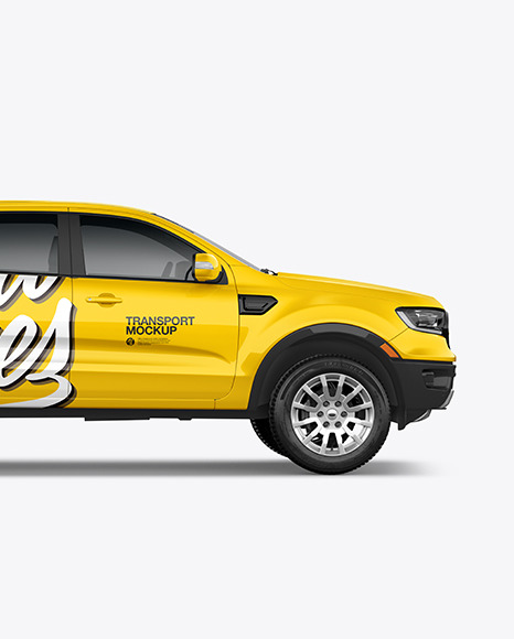 Pickup Truck Mockup - Side View
