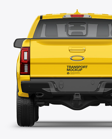 Download Pickup Truck Mockup - Back View PSD Mockups by Dinn