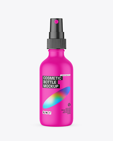 Matte Spray Bottle Mockup