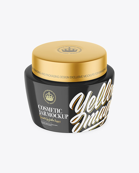 Glossy Cosmetic Jar Mockup
