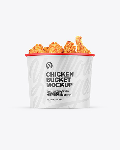 Matte Bucket W/ Chicken Mockup