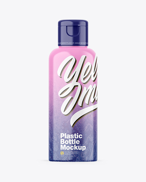 Glossy Plastic Bottle Mockup