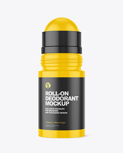 Glossy Roll-On Deodorant Mockup