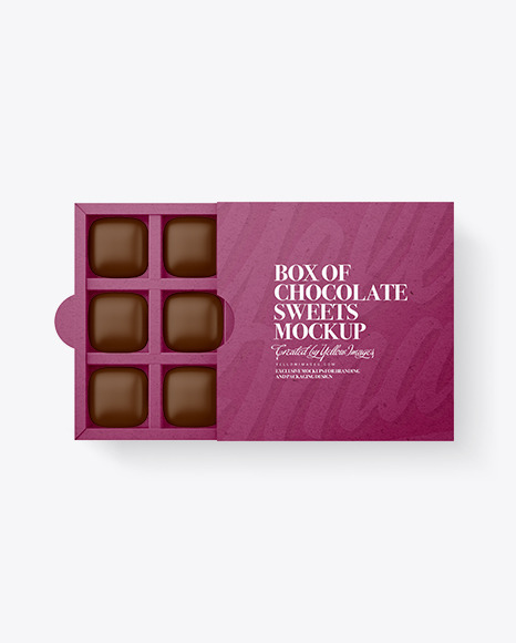 Kraft Paper Box of Chocolates Mockup