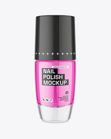 Clear Nail Polish Bottle Mockup