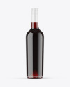 Clear Glass Red Wine Bottle Mockup