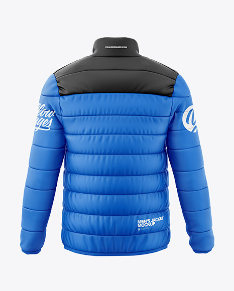 Men&#039;s Down Jacket Mockup - Back View